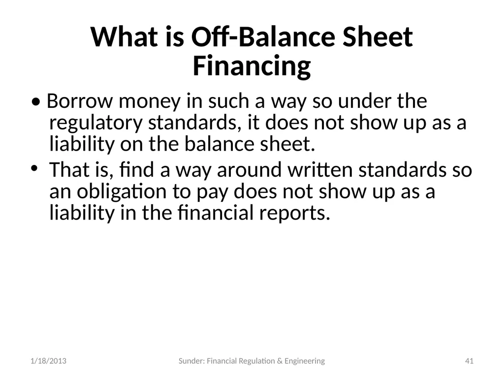 Financial Regulation in a World of Financial - slide 41 of 65