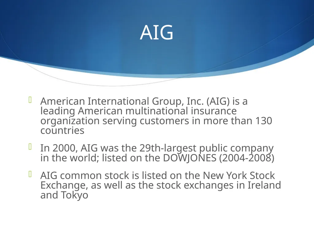 American International Group Tom Olson Tommy Yip - slide 19 of 102