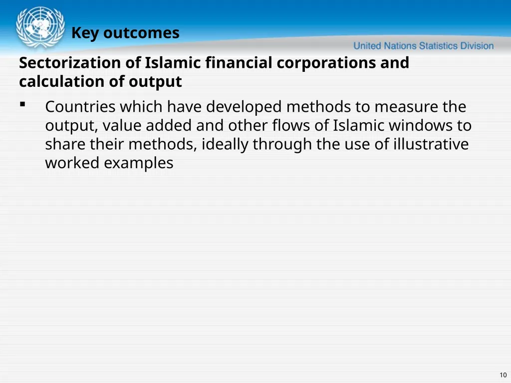 United Nations Statistics Division Islamic finance - slide 10 of 16