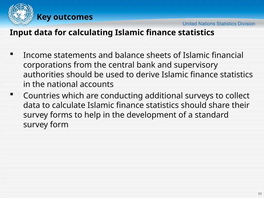 United Nations Statistics Division Islamic finance - slide 11 of 16