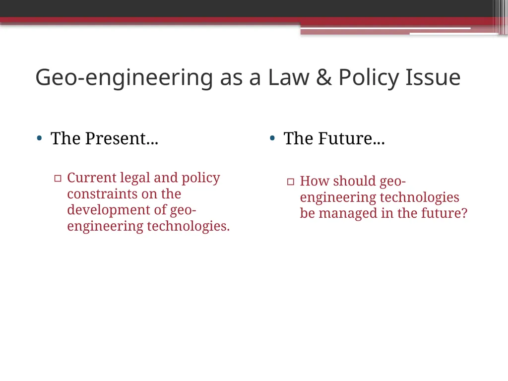Scientific, Technical and Geopolitical Aspects of - slide 3 of 15