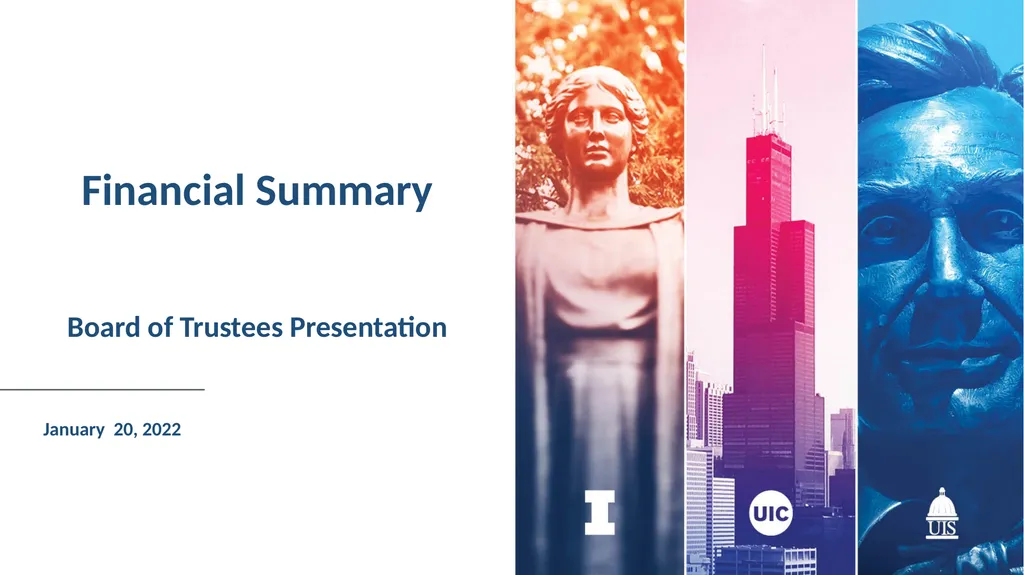 Financial Summary Board of Trustees Presentation - slide 1 of 21