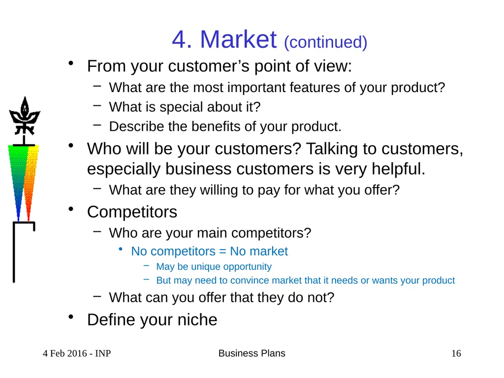 4 Feb 2016 Business Plans 1 SCIENTIFIC & TECHNICAL - slide 16 of 33