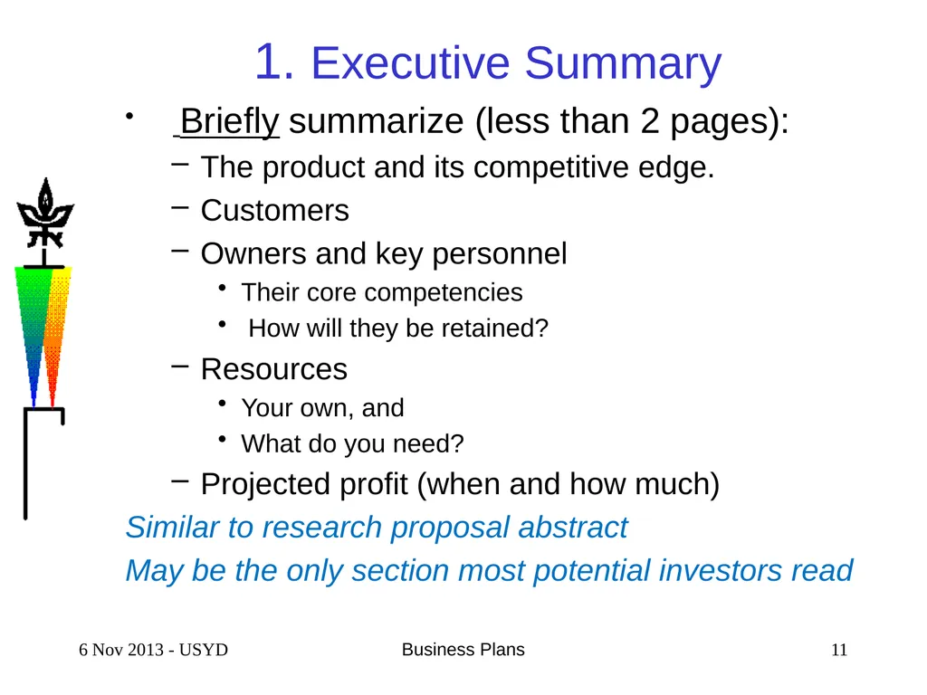 4 Feb 2016 Business Plans 1 SCIENTIFIC & TECHNICAL - slide 11 of 33