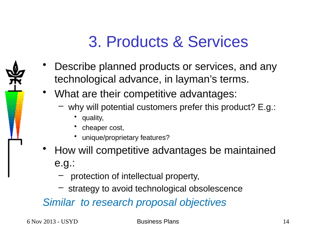 4 Feb 2016 Business Plans 1 SCIENTIFIC & TECHNICAL - slide 14 of 33