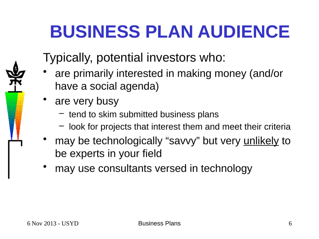4 Feb 2016 Business Plans 1 SCIENTIFIC & TECHNICAL - slide 6 of 33