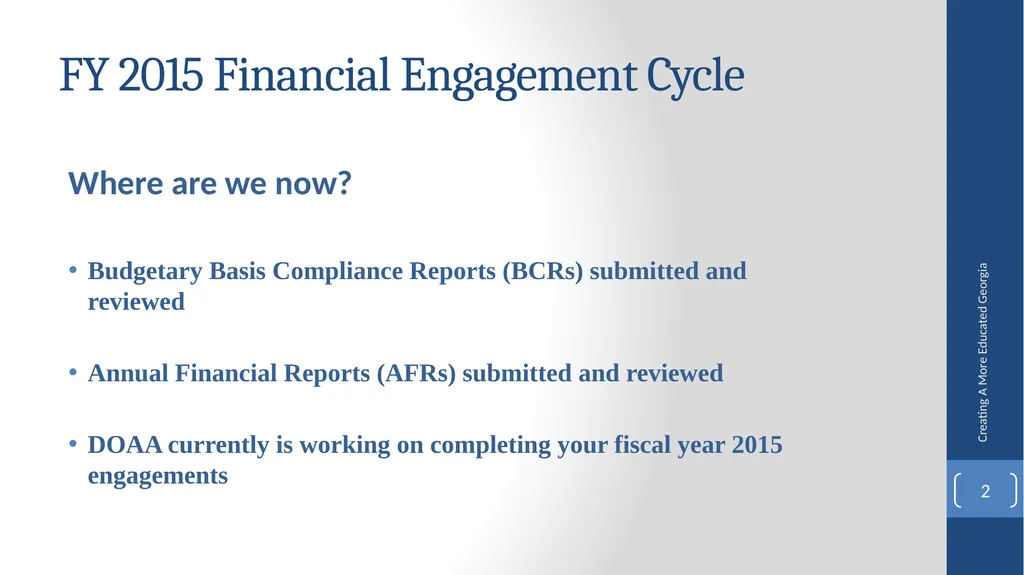 Fiscal Affairs Accounting and Reporting Update - slide 2 of 30