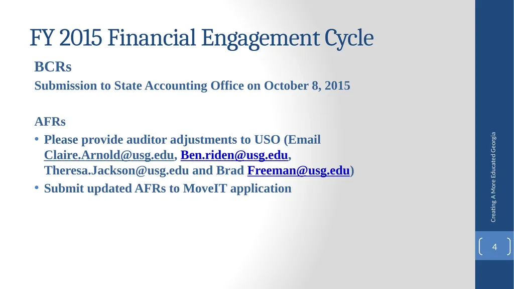 Fiscal Affairs Accounting and Reporting Update - slide 4 of 30