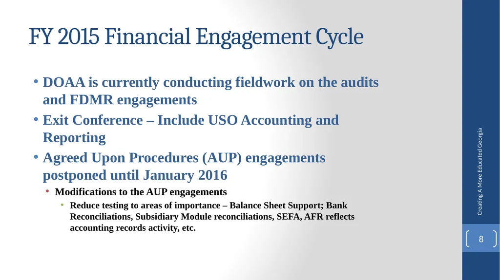 Fiscal Affairs Accounting and Reporting Update - slide 8 of 30
