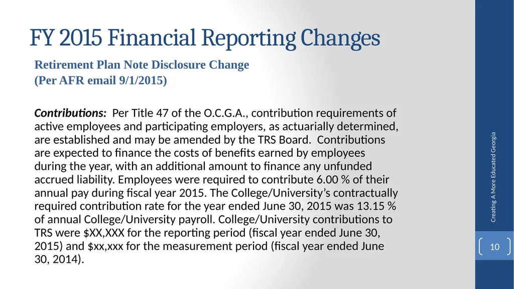 Fiscal Affairs Accounting and Reporting Update - slide 10 of 30