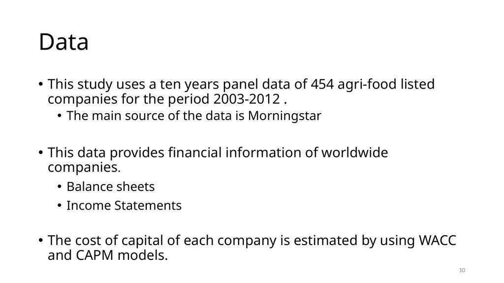 Value Creation across the Food and Agriculture - slide 10 of 17