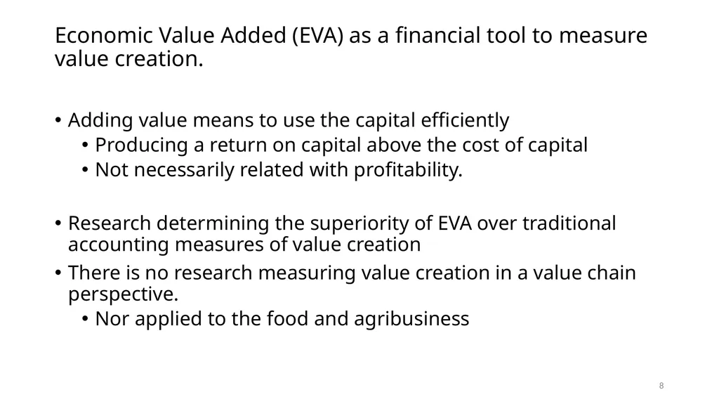 Value Creation across the Food and Agriculture - slide 8 of 17