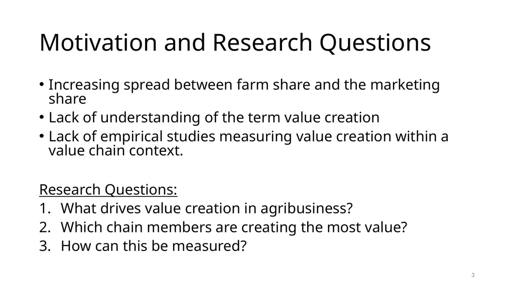 Value Creation across the Food and Agriculture - slide 3 of 17