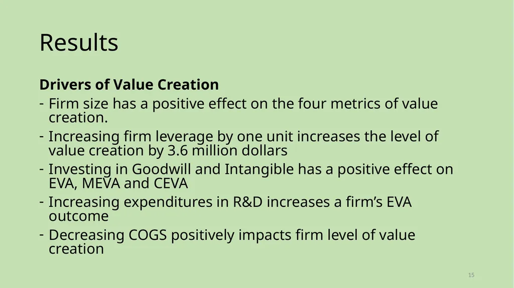 Value Creation across the Food and Agriculture - slide 15 of 17