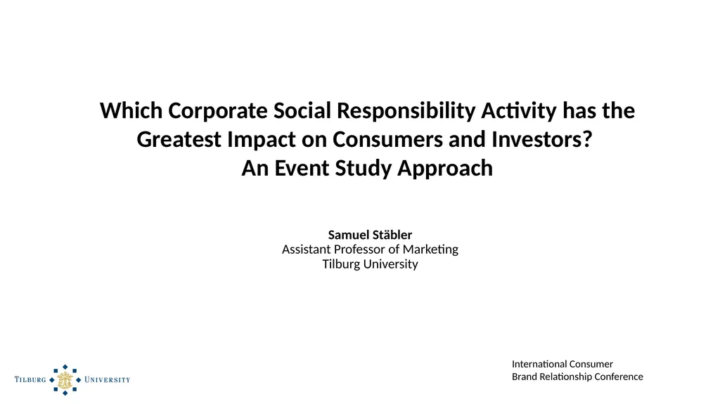 Which Corporate Social Responsibility Activity has - slide 1 of 9
