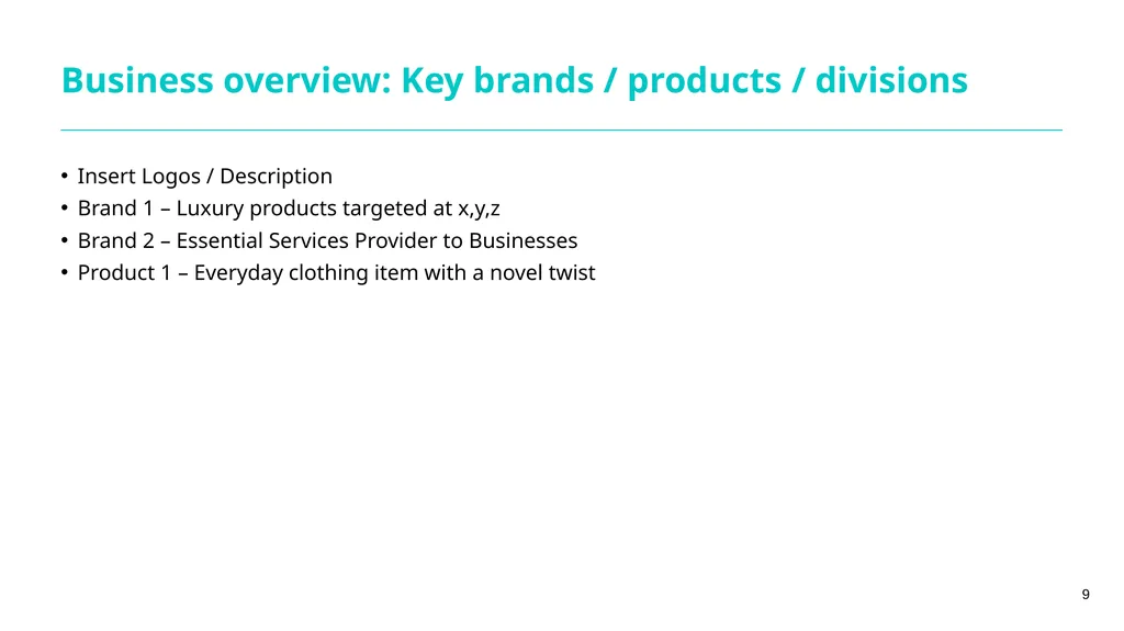 Guidance notes Short form financing proposal - slide 9 of 25