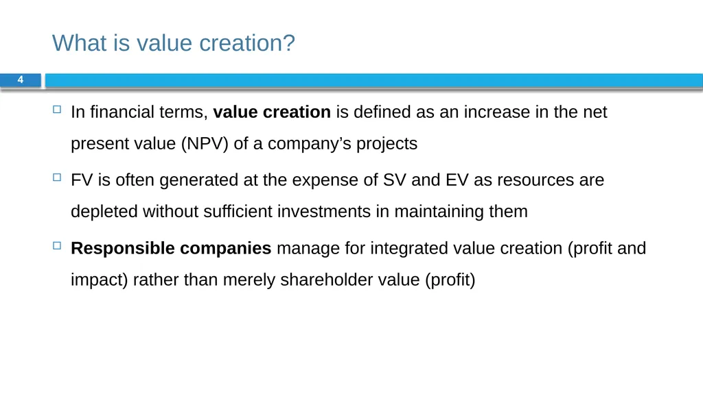 Corporate Finance for Long-Term Value Chapter 2: - slide 4 of 38