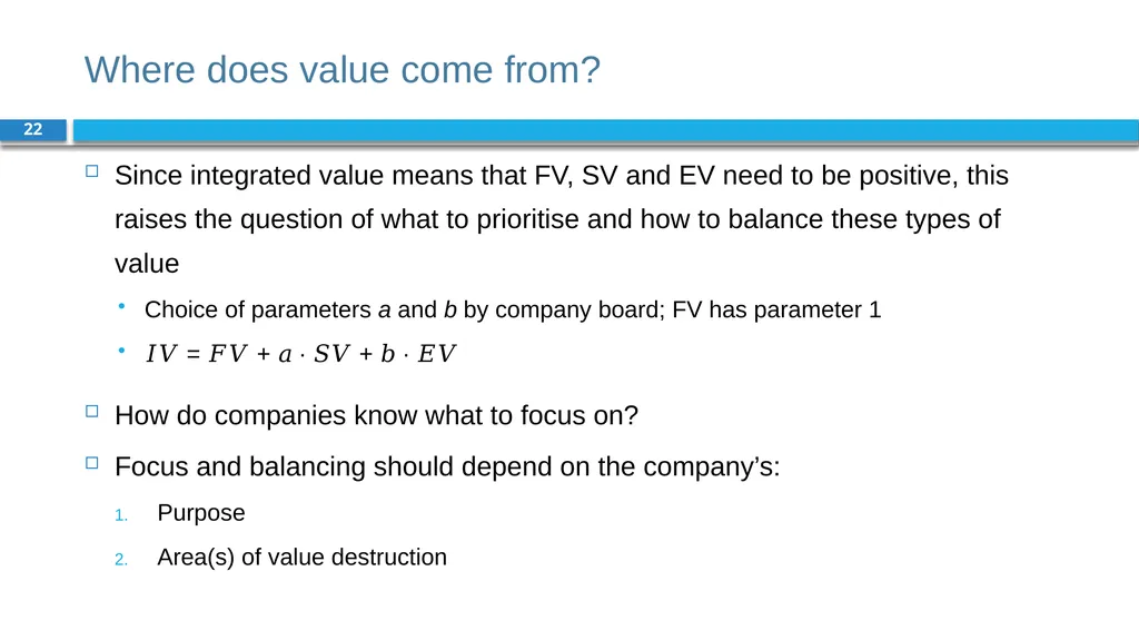 Corporate Finance for Long-Term Value Chapter 2: - slide 22 of 38