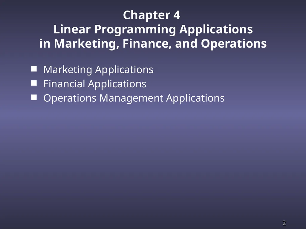 Modifications by A. Asef-Vaziri Chapter 4 Linear - slide 2 of 67