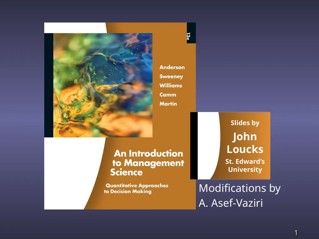 Modifications by A. Asef-Vaziri Chapter 4 Linear