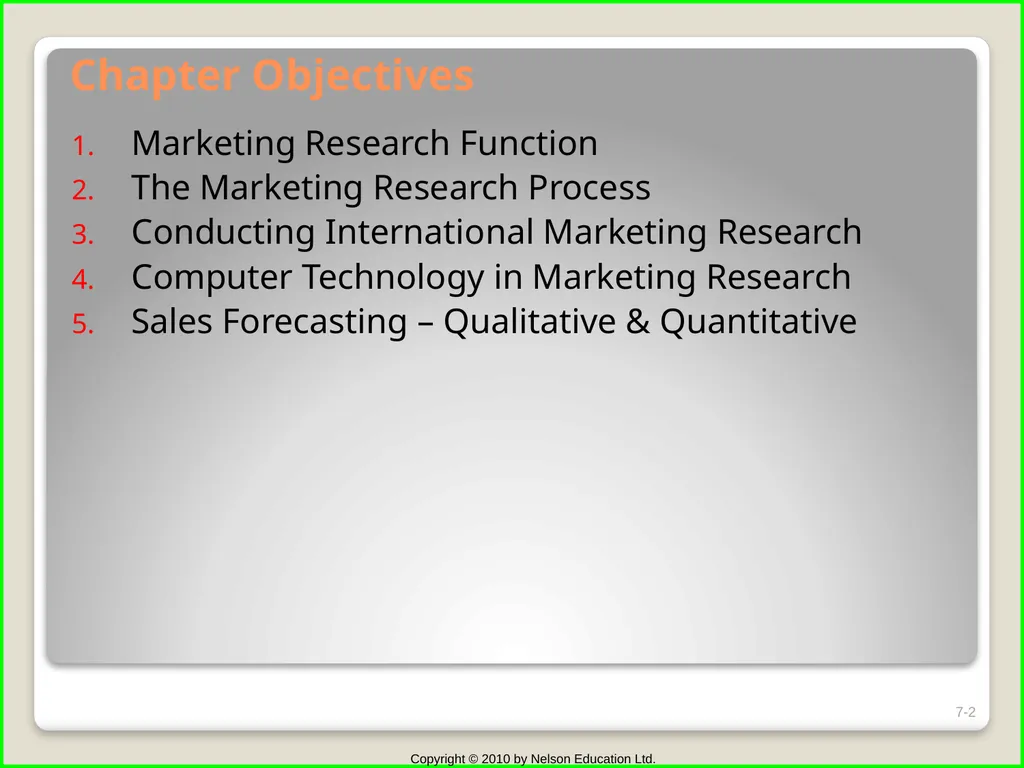 Chapter 7 Marketing Research, Decision Support - slide 2 of 19