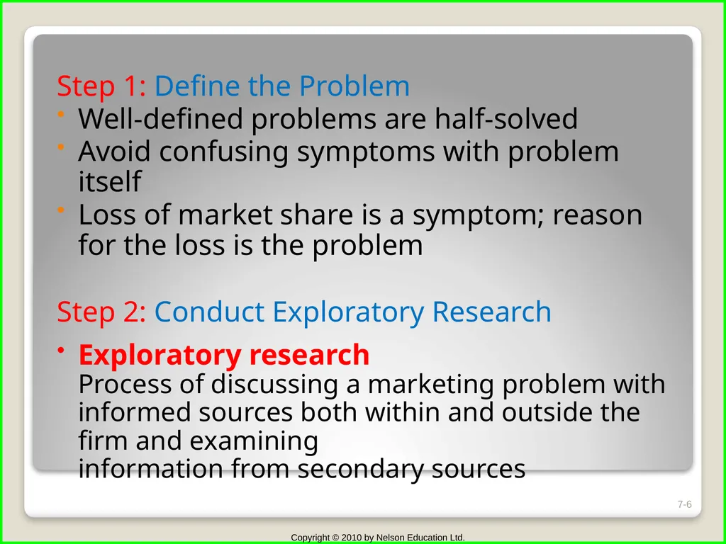 Chapter 7 Marketing Research, Decision Support - slide 6 of 19