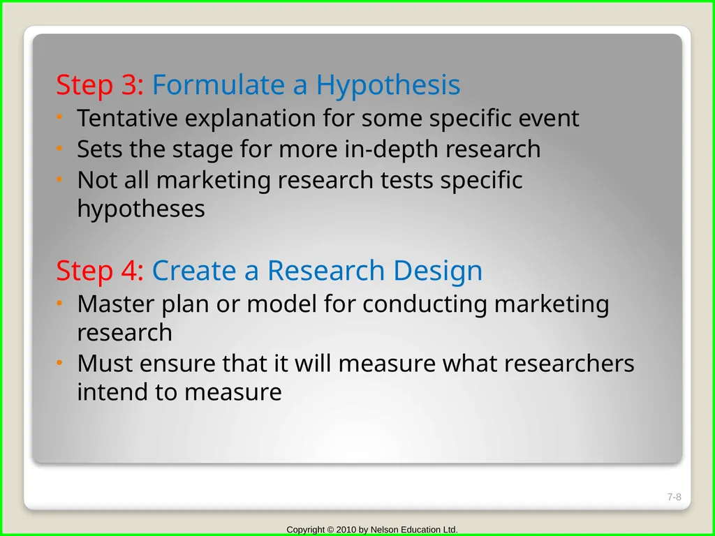 Chapter 7 Marketing Research, Decision Support - slide 8 of 19