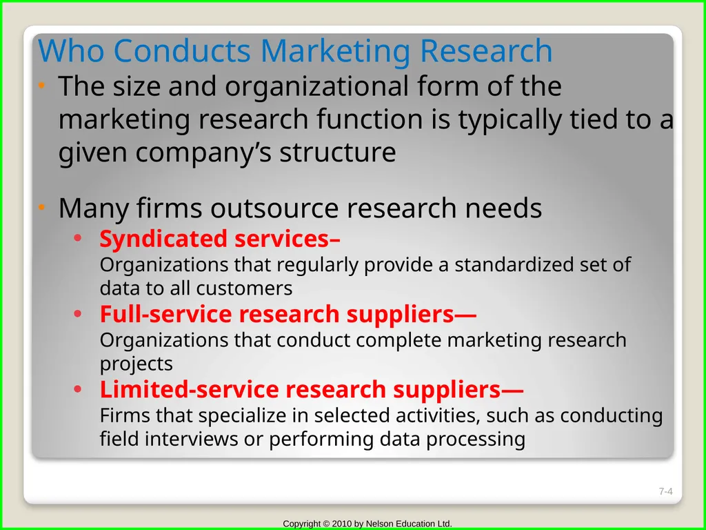 Chapter 7 Marketing Research, Decision Support - slide 4 of 19