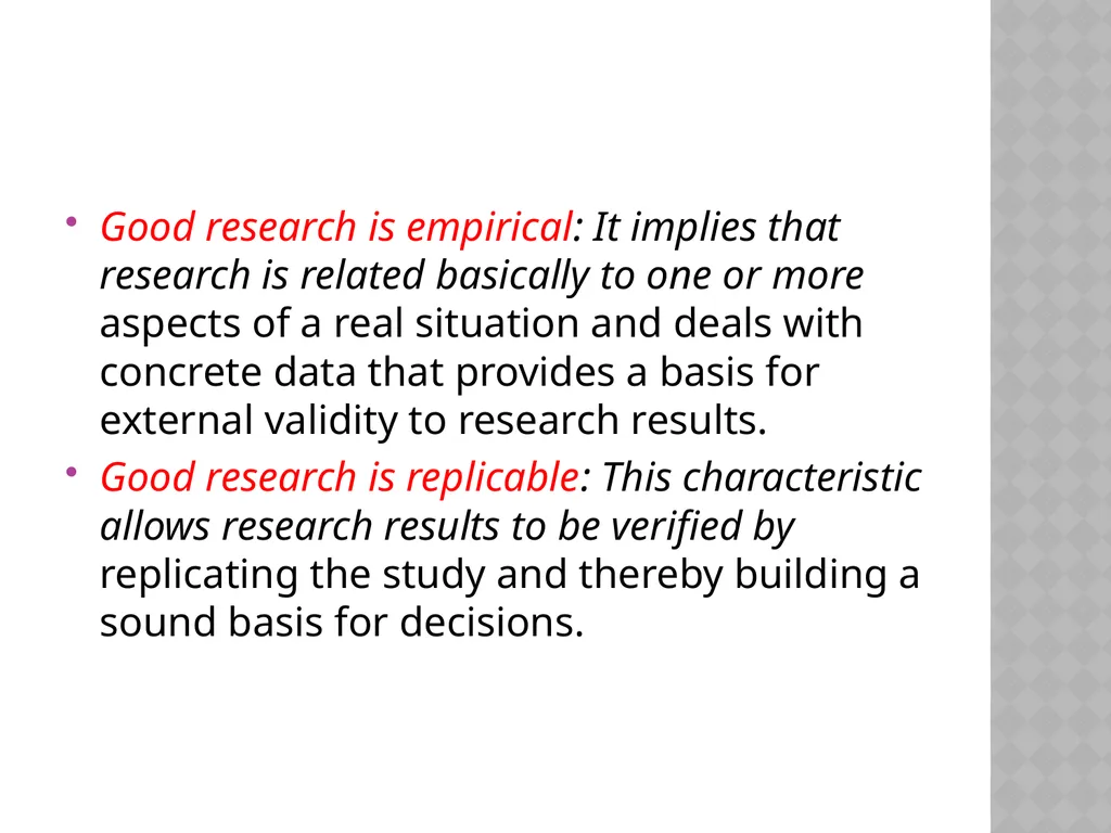 Research methodology by Dr.Y.Vijila Basic concepts - slide 19 of 63