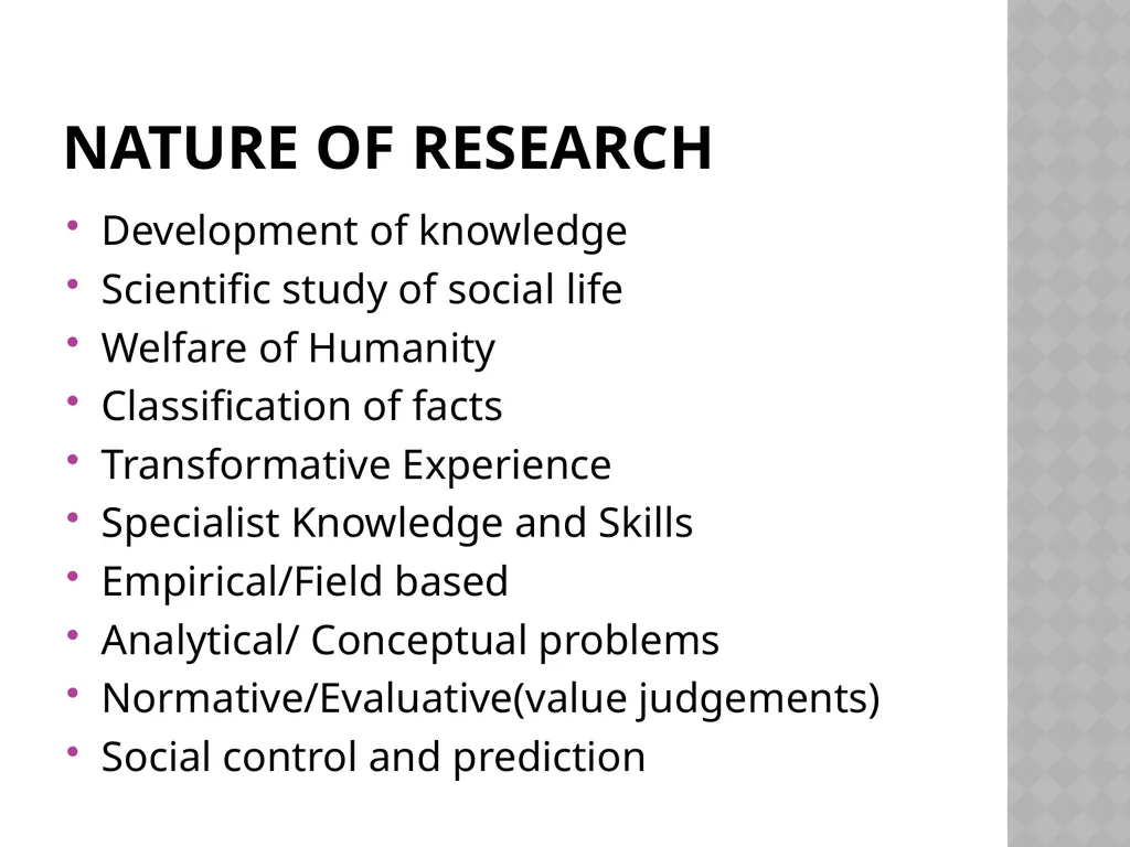 Research methodology by Dr.Y.Vijila Basic concepts - slide 4 of 63