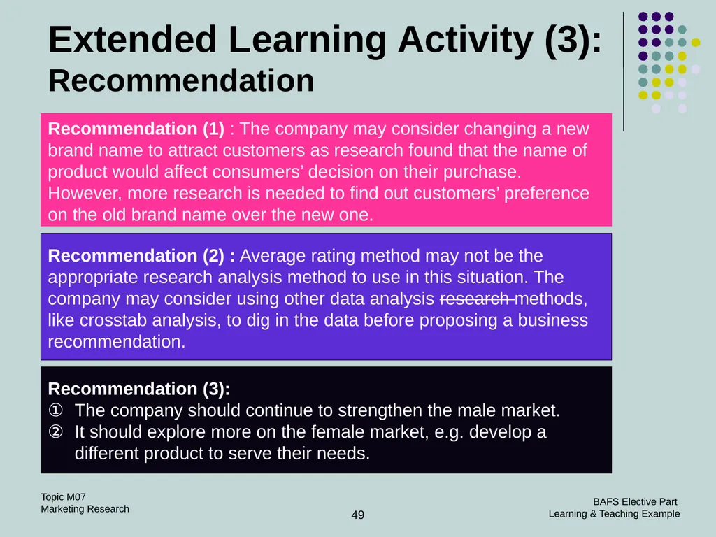 Topic M07: Marketing Research Technology Education - slide 49 of 51
