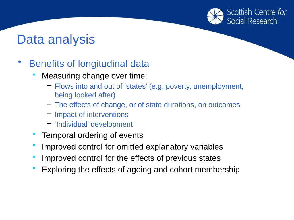 Key issues for longitudinal research design: - slide 26 of 32