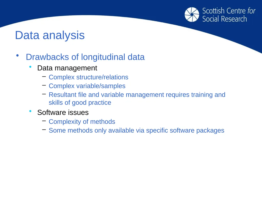 Key issues for longitudinal research design: - slide 27 of 32
