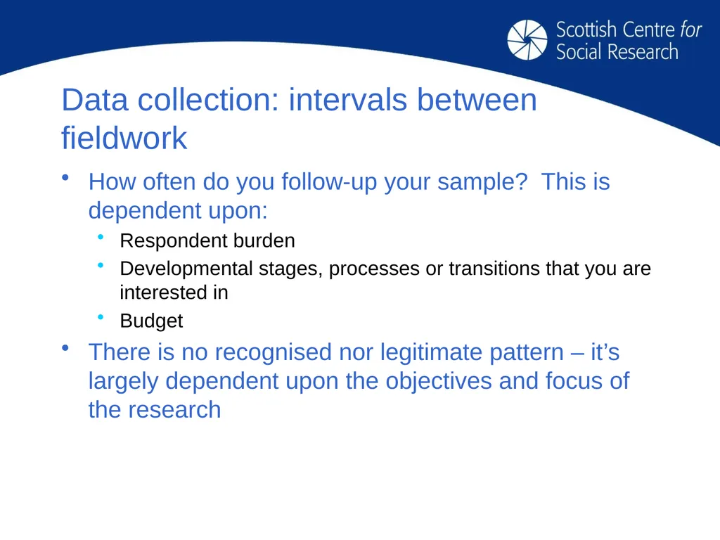 Key issues for longitudinal research design: - slide 23 of 32