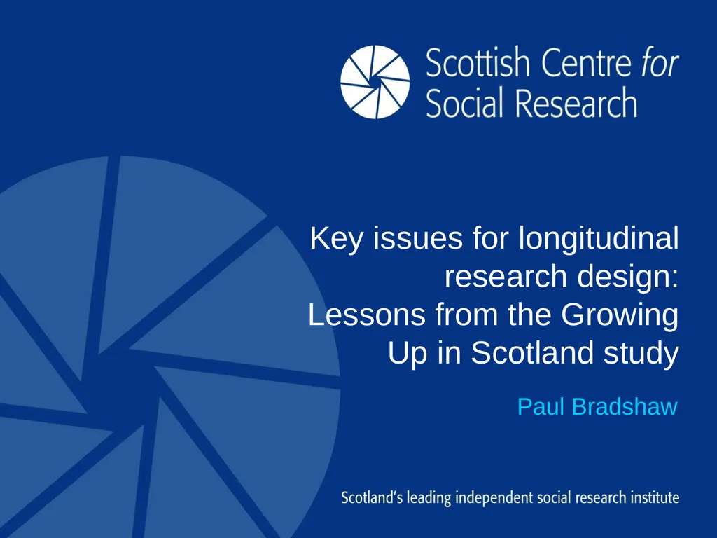 Key issues for longitudinal research design: - slide 1 of 32
