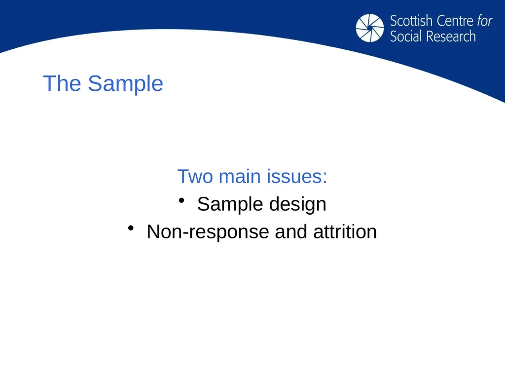 Key issues for longitudinal research design: - slide 5 of 32