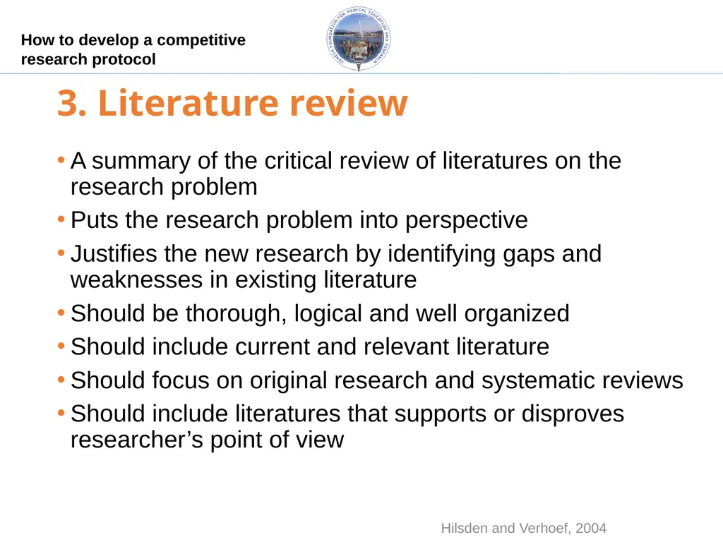 How to develop a competitive research protocol Dr. - slide 12 of 43