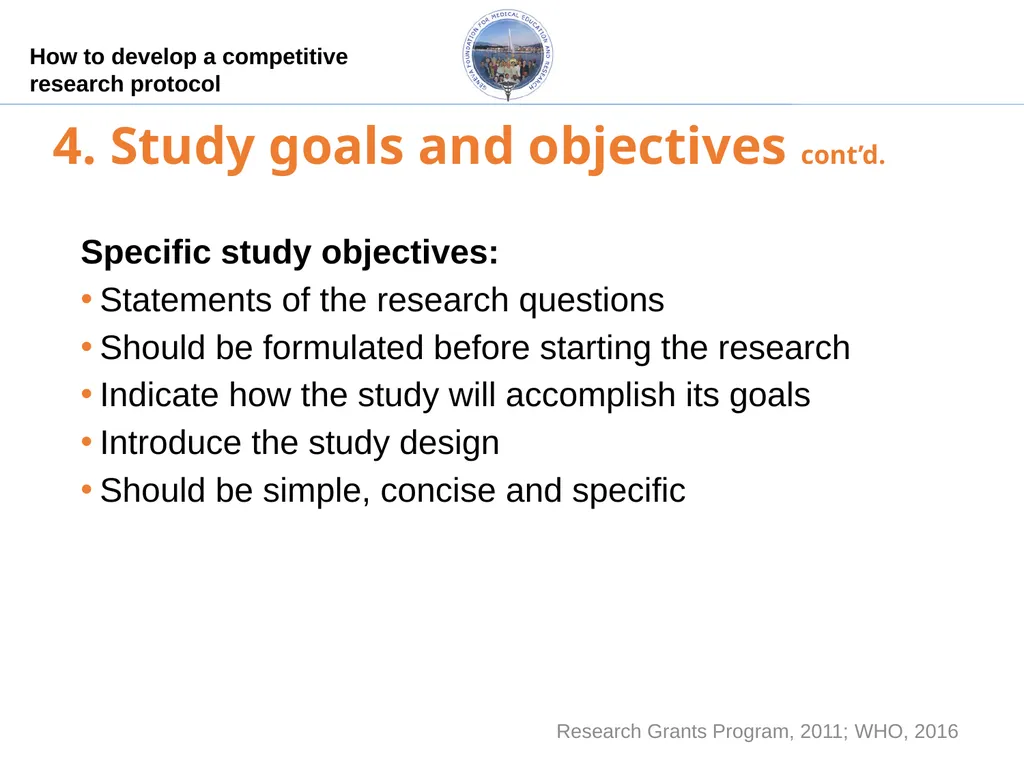 How to develop a competitive research protocol Dr. - slide 14 of 43
