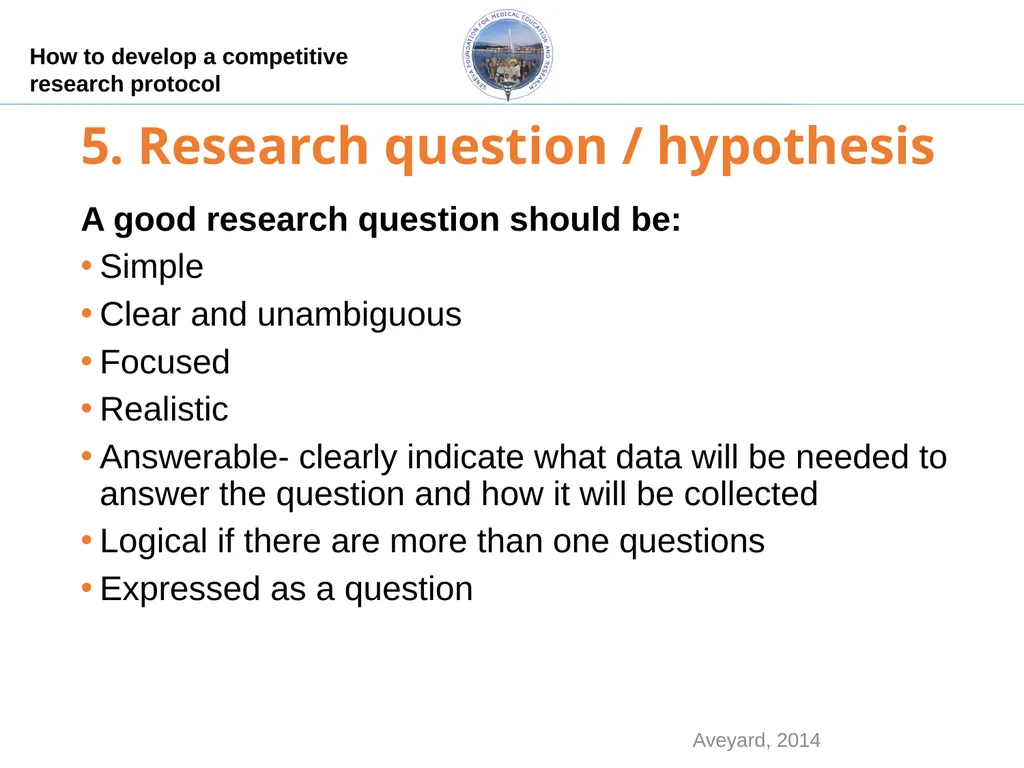 How to develop a competitive research protocol Dr. - slide 16 of 43