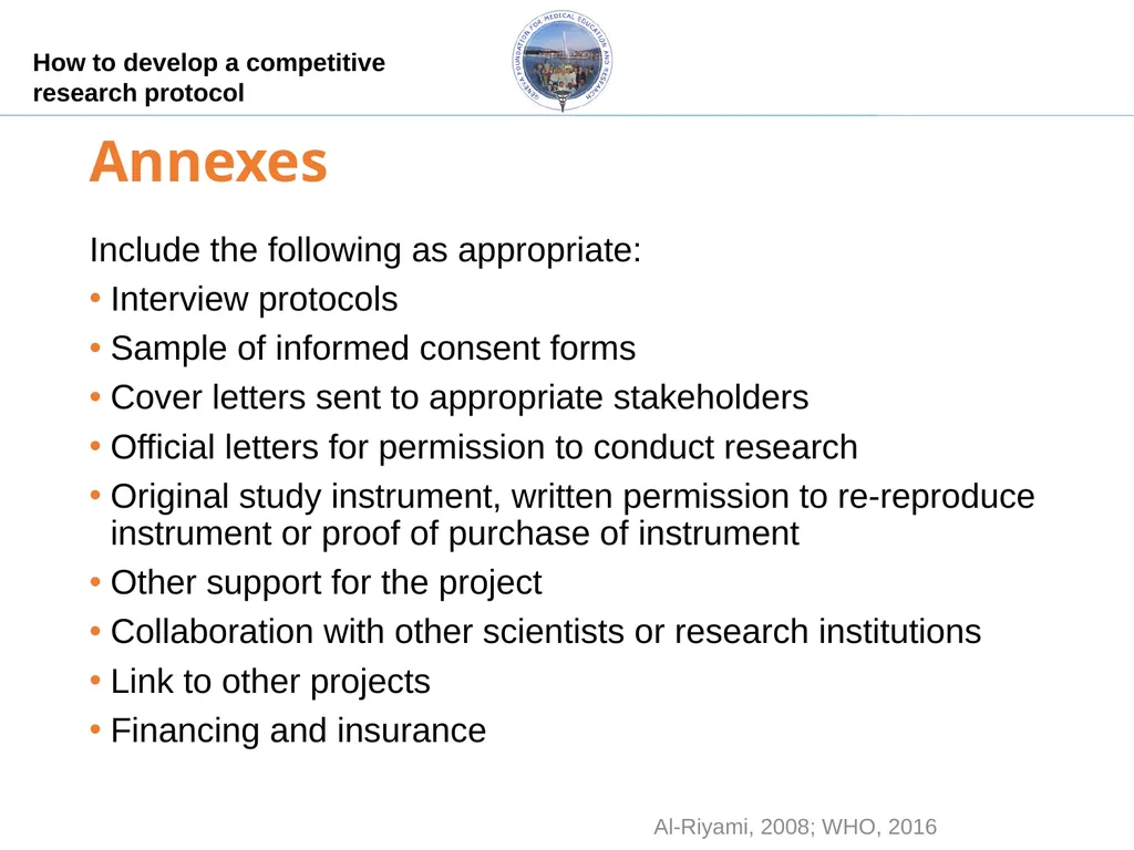 How to develop a competitive research protocol Dr. - slide 34 of 43