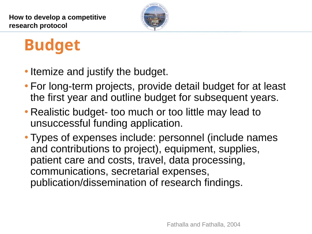 How to develop a competitive research protocol Dr. - slide 31 of 43