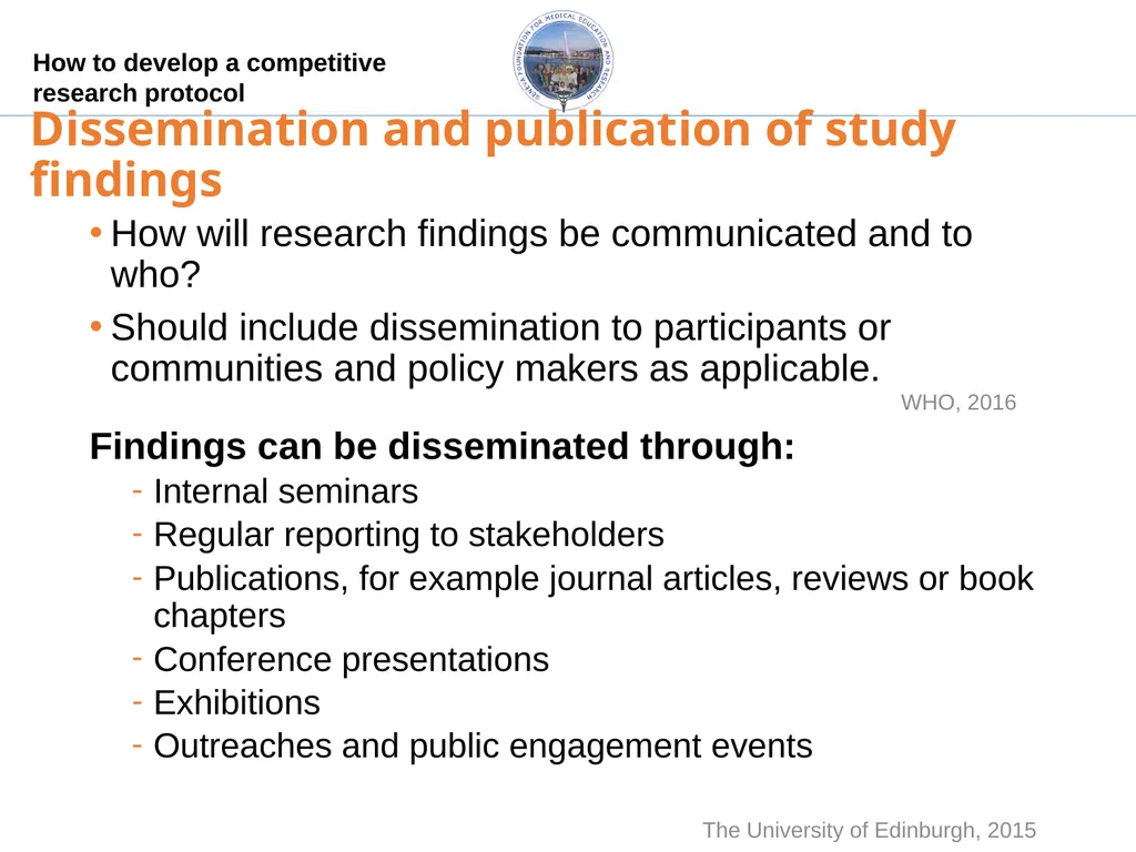 How to develop a competitive research protocol Dr. - slide 26 of 43