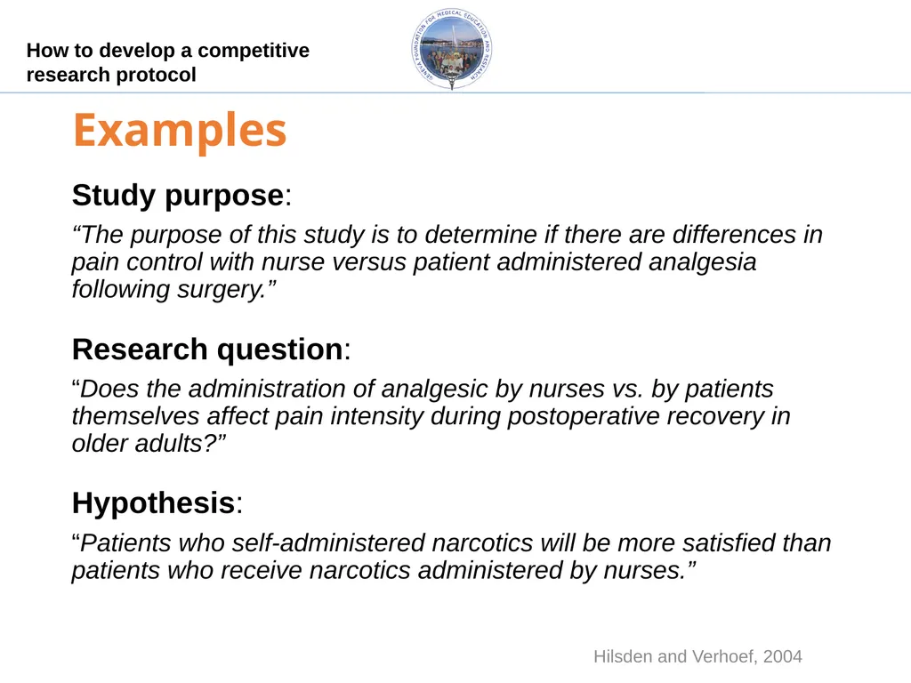 How to develop a competitive research protocol Dr. - slide 19 of 43