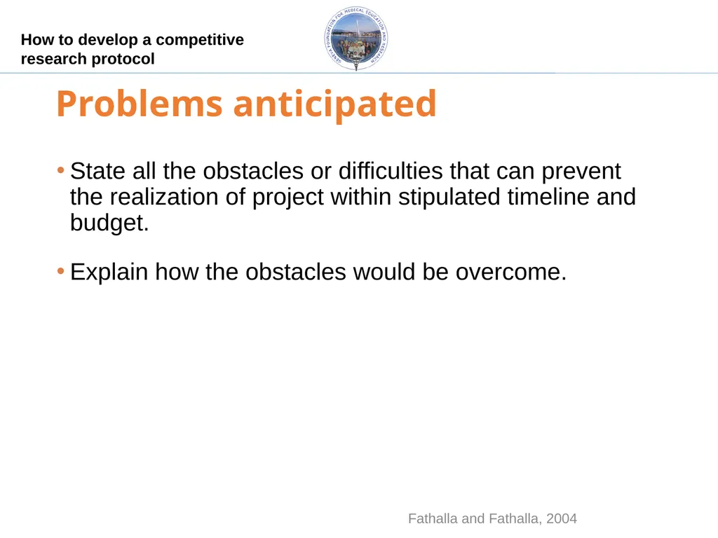 How to develop a competitive research protocol Dr. - slide 30 of 43