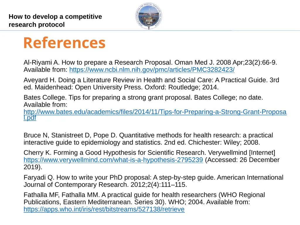 How to develop a competitive research protocol Dr. - slide 42 of 43