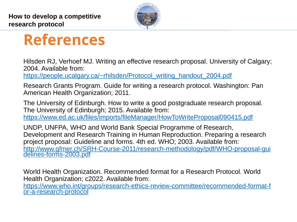 How to develop a competitive research protocol Dr. - slide 43 of 43