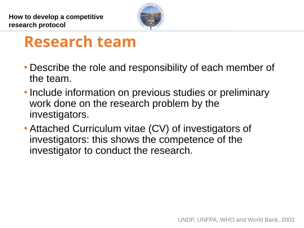 How to develop a competitive research protocol Dr. - slide 33 of 43