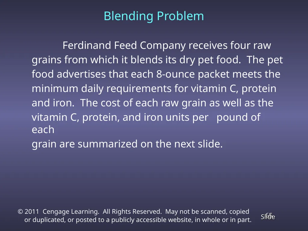 Chapter 4 Linear Programming Applications in - slide 65 of 70