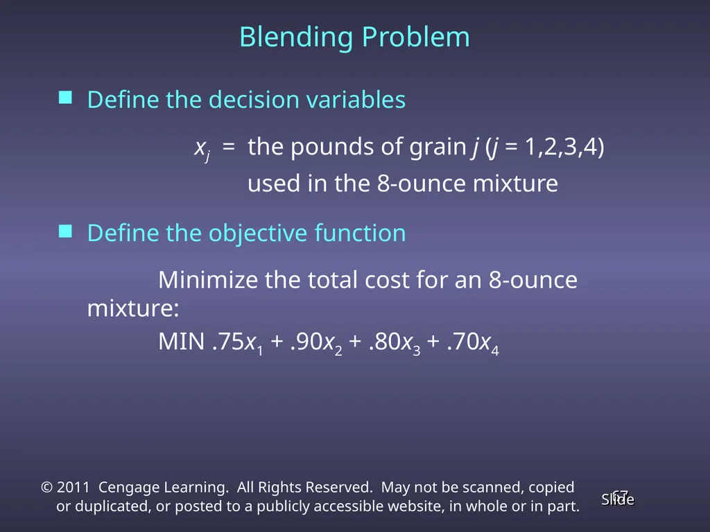 Chapter 4 Linear Programming Applications in - slide 67 of 70