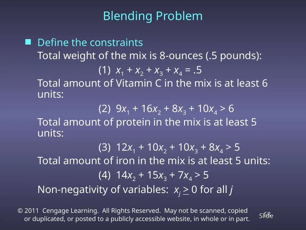 Chapter 4 Linear Programming Applications in - slide 68 of 70
